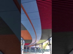 장식 중단된 금속판 천장 Ｕ 알루미늄 프로파일 스크린 천장 20 밀리미터 두께