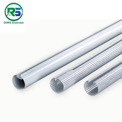 Aluminum Circular Round Tube Suspended Metal Ceiling For Airport MRT Station 10MM Thickness