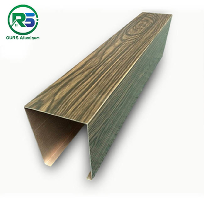 U Aluminum Profile Linear Suspended Metal Ceiling 0.9mm For Building